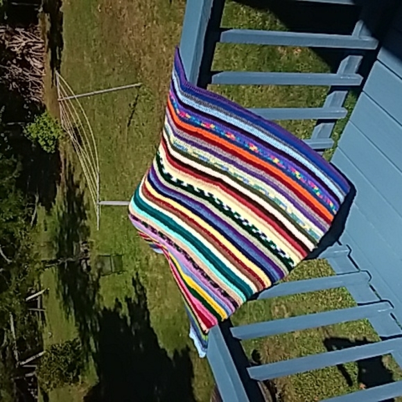 New small Throw/Baby Crocheted Afgan Blanket - Picture 5 of 7